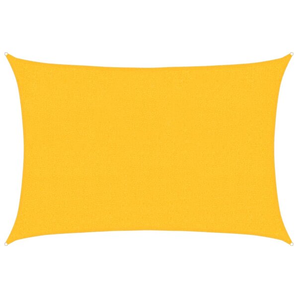 vidaXL Voile d'ombrage 160 g/m² rectangulaire jaune 2x2 5 m PEHD