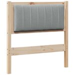 vidaXL Tête de lit capitonnée avec tête de lit Marron 75 cm Pin massif