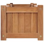 vidaXL Lit surélevé 200x30x25 cm Bois de teck solide