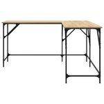 vidaXL Bureau chêne sonoma 149x149x75 cm bois d'ingénierie