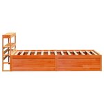 vidaXL Cadre de lit avec tête de lit cire marron 75x190 cm bois de pin