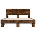 vidaXL Cadre de lit sans matelas chêne fumé 120x200 cm