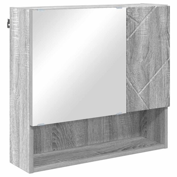vidaXL Armoire Miroir Gris Sonoma 59 x 17 x 55 cm Bois d'ingénierie