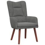 vidaXL fauteuil Gris foncé 63 x 67 x 94 cm Velours
