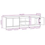vidaXL Unites TV 2 Pièces Noir 180 x 34 x 50 cm Bois d'ingénierie