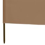 vidaXL Paravent 3 panneaux Tissu 400 x 120 cm Taupe