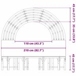 vidaXL Banc d'arbre 200 cm en bois solide d'eucalyptus