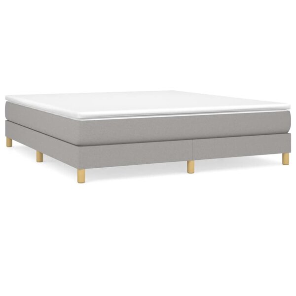 vidaXL Cadre de lit gris clair 180x200 cm tissu
