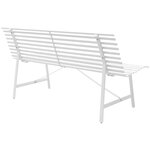 vidaXL Banc de jardin 150 cm Acier Blanc