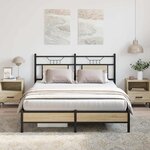 vidaXL Cadre de lit sans matelas chêne sonoma 140x200 cm