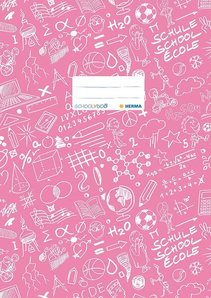 Protège-cahier 'Schoolydoo', A4, en PP, rose HERMA