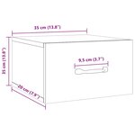 vidaXL Tables de chevet murales 2 Pièces Chêne sonoma 35x35x20 cm
