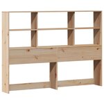 vidaXL Lit bibliothèque sans matelas 150x200 cm bois massif de pin