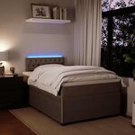 vidaXL Sommier à lattes de lit et matelas Gris clair 120x200cm Velours