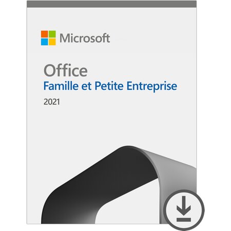Microsoft office famille et petite entreprise 2021 - licence perpétuelle - 1 pc ou mac - a télécharger