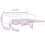 vidaXL Lit de jour avec lit gigogne et matelas rose 100x200 cm velours
