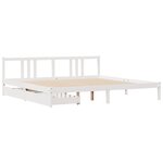 vidaXL Cadre de lit sans matelas blanc 200x200 cm bois massif de pin
