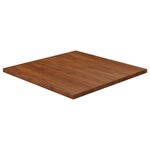 vidaXL Dessus de table carré Marron foncé70x70x2 5cm Bois chêne traité