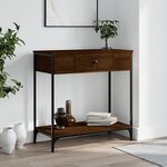 vidaXL Table console chêne marron 75x34 5x75 cm bois d'ingénierie