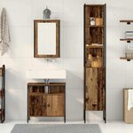 vidaXL Ensemble de mobilier de salle de bain 3 Pièces Bois ancien