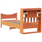 vidaXL Cadre de lit sans matelas cire marron 100x200cm bois pin massif