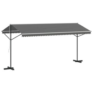 vidaXL Auvent autoportant Gris 5 x 3 m Polyester