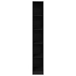 vidaXL Armoire en chêne noir - 30 x 50 x 200 cm  faite en bois solide.