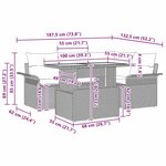 vidaXL Ensemble de canapé de jardin 5 Pièces Noir Poly rotin