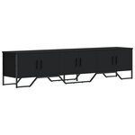 vidaXL Meuble TV noir 180x34x41 cm bois d'ingénierie
