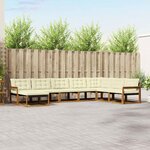 vidaXL Ensemble de canapés d'extérieur 8 pc Naturel et Crème