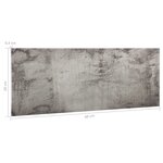 Tableau magnétique panneau écriture école maison bureau mural verre 60 x 20 cm gris 02_0045508
