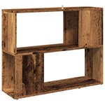 vidaXL Bibliothèque/Séparateur de pièce vieux bois 80x24x63 cm
