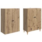 vidaXL Ensemble de Meubles 2 Pièces 66 x 34 5 x 95 cm Bois d'ingénierie