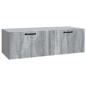 vidaXL Meuble TV mural Sonoma gris 98 x 41 x 30 cm Bois d'ingénierie