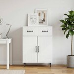 vidaXL Buffet Blanc 66 x 34 5 x 89 5 cm Bois d'ingénierie