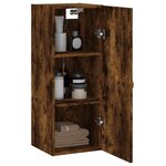 vidaXL Armoire murale chêne fumé 34 5x34x90 cm