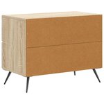 vidaXL Cabinet de chevet avec tiroir Chêne Sonoma 62 x 34 5 x 47 5 cm