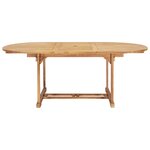 Vidaxl table de jardin extensible 150-200x100x75 cm teck solide