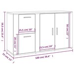vidaXL Buffet Blanc 100x33x59 5 cm Bois d'ingénierie