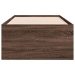 vidaXL Lit de jour avec tiroirs sans matelas chêne marron 90x190 cm