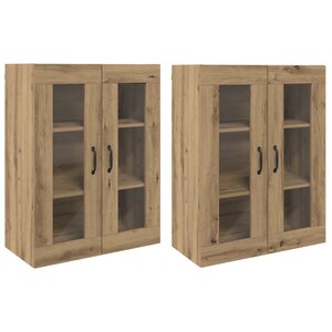 vidaXL Armoires Murailles 2 Pièces chêne artisanal 69 5 x 34 x 90 cm