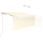 vidaXL Auvent rétractable automatique avec store 3x2 5 m Crème