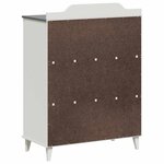 vidaXL Armoire tableau noir avec porte Gris et blanc Bois d'ingénierie