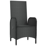 vidaXL Chaises d'extérieur lot de 2 Résine tressée Noir