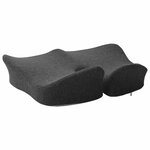 vidaXL Oreiller avec oreiller Gris foncé 50 x 43 x 10 cm Coton