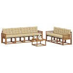 vidaXL Ensemble de canapés d'extérieur 8 Pièces Naturel et Beige