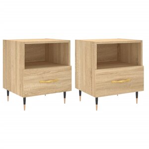 vidaXL Tables de chevet 2 Pièces chêne sonoma 40x35x47 5 cm