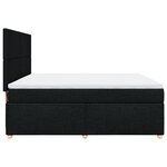 vidaXL Sommier à lattes de lit avec matelas Noir 180x200 cm Tissu