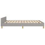 vidaXL Cadre de lit avec tête de lit Gris clair 140x190 cm Tissu