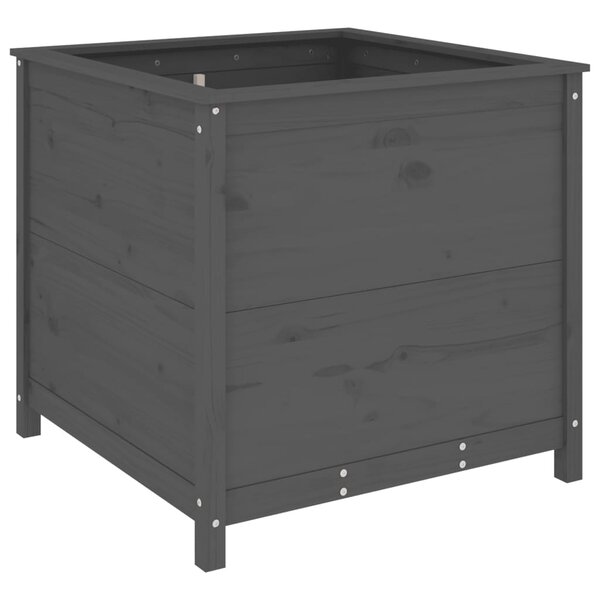 vidaXL Jardinière gris 82 5x82 5x78 cm bois massif de pin